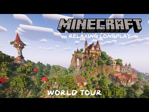 🌲 Cozy Cottage Core Minecraft World Tour - No Commentary!
