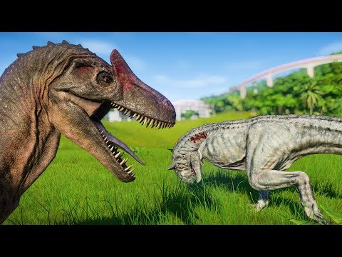 Jurassic World Evolution - 2 Carnotaurus vs 2 Allosaurus