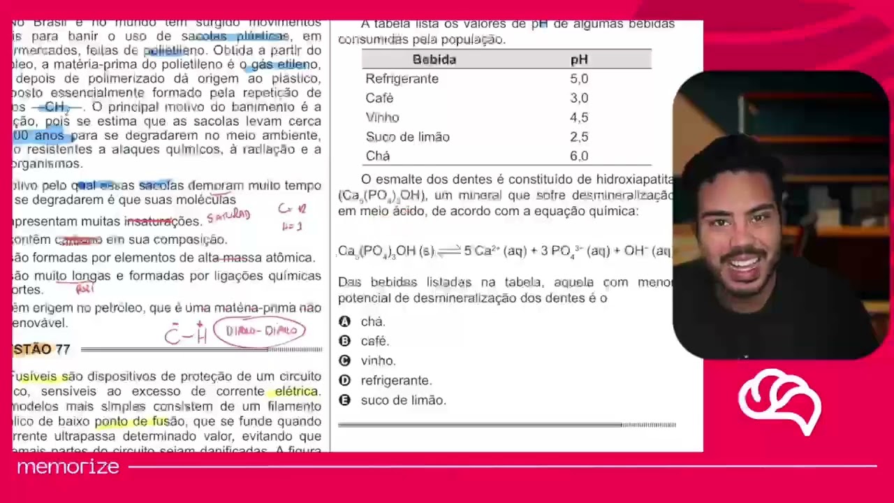 Resolução em Vídeo — Questão 78 ENEM 2014 PPL