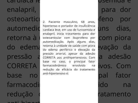 FAU - Farmacêutico - Prefeitura de Paula Freitas/PR/2026. Questão 2.