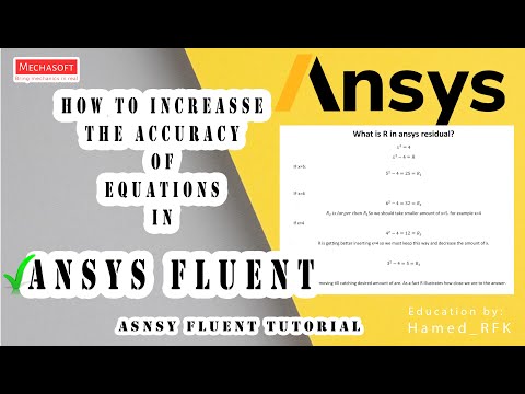 ansys tutorial / fluent tutorial about monitor residual and  its impacts on convergence