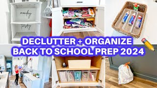 NEW! BACK TO SCHOOL ✏️ DECLUTTER + ORGANIZE + CLEAN WITH ME | CLEANING MOTIVATION HOME ORGANIZATION