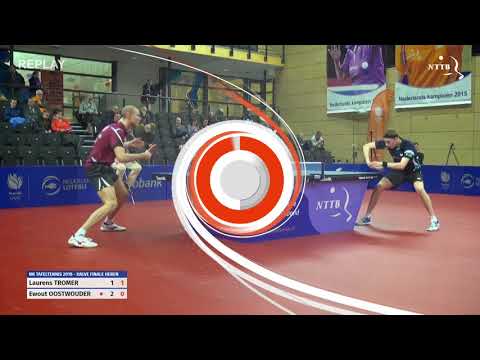 NK 2018 Halve finale heren: Laurens Tromer - Ewout Oostwouder