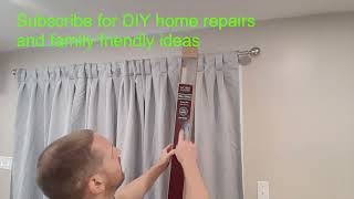 How to Install a Curtain Rod Over a Sliding Door or Window