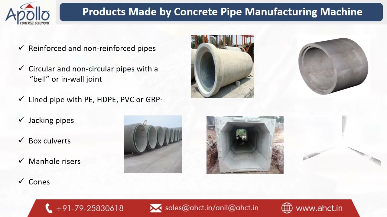 Improved Features if Concrete Pipe Making Machine