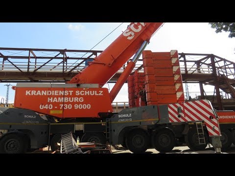 Soeren66 - Mobilkran TEREX AC 500-2 beim Einbau einer S-Bahnbrücke, Teil 1