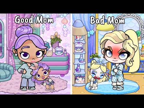 Good Mom vs Bad Mom 😇👿 | Avatar World Roleplay | Pazu