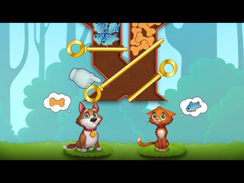 Gardenscapes mini game ads part 26, feed dog and cat mobile gameplay