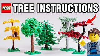 5 Easy To Build LEGO Tree Designs - Instructions