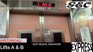 (HISTORICAL) HDB Block 576 Pasir Ris || GEC Express Lift