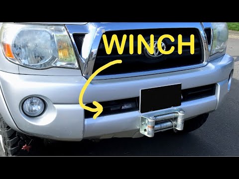 Tacoma Winch Install Hidden Behind The OEM Bumper