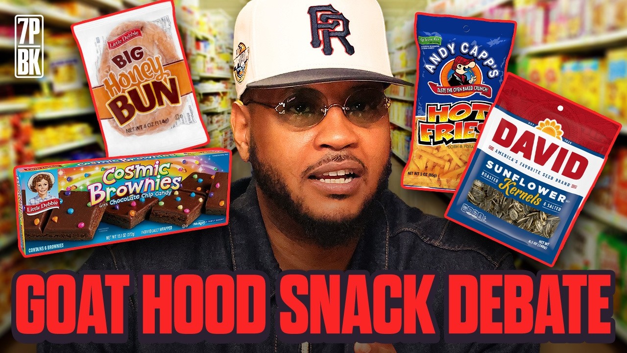 Carmelo Anthony Debates the GOAT Hood Snack | Cosmic Brownies, Hot Fries, Swiss Rolls & More