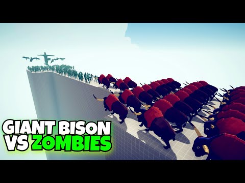 GIANT BISON VS ZOMBIES - Totally Accurate Battle Simulator TABS Modded