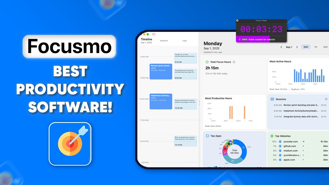 Focusmo Review - Best Productivity App for ADHD & Focus Users!