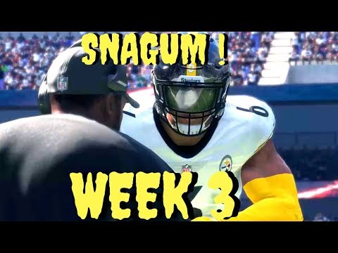 Madden 18 Career mode TE Ep 3 - SNAGUM & BIG BEN LEAD STEELERS TO ANOTHER VICTORY !? **MUST WATCH**