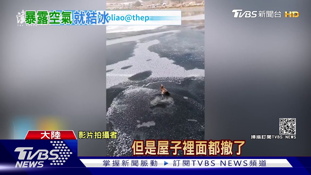 救救我「鴨」! 陸急凍奇景 水面結冰凍住鴨