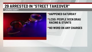 29 arrested during ‘illegal street takeover’ in Laurens Co.