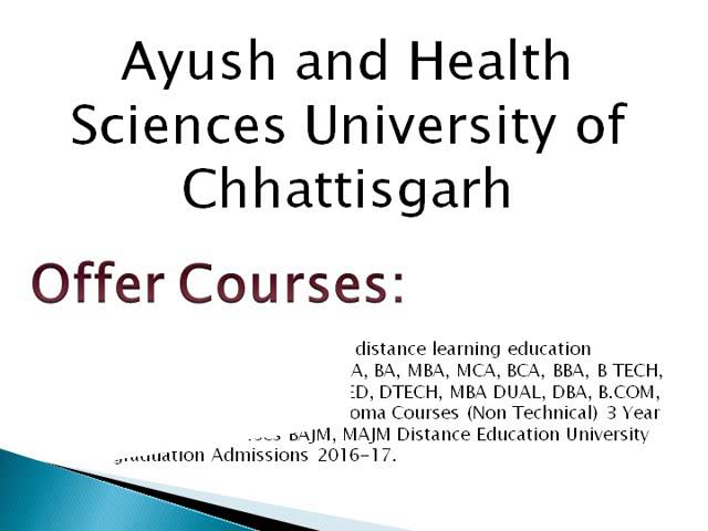 Ayush and Health Sciences University of Chhattisgarh vidéo #1