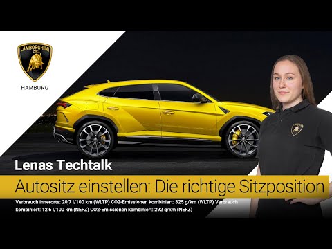 Autositz einstellen: Die richtige Sitzposition | Betriebsanleitung Urus | Lamborghini Hamburg
