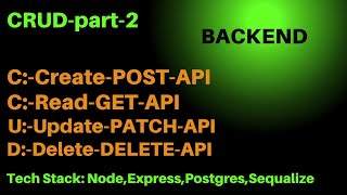 Download the video "CRUD Full Stack App API using Node, Express, Sequelize, PostgreSQL part-2"
