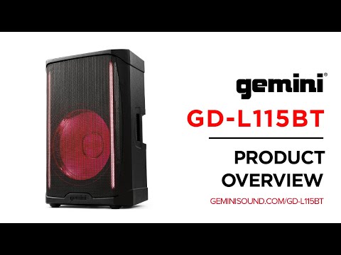 GD-L115BT: 1,000 Watt LED Light Up Active Bluetooth PA System, Class D Amplifier and Built in 3-Channel Audio Mixer image 15