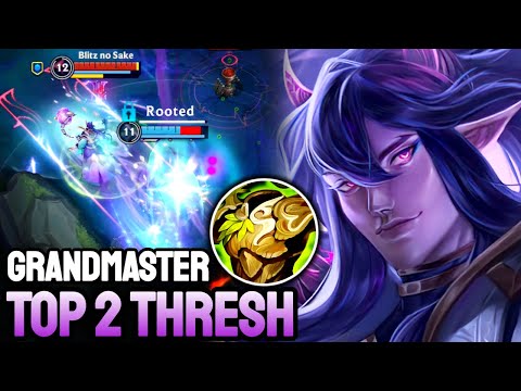 WILD RIFT THRESH - TOP 2 THRESH GAMEPLAY - GRANDMASTER RANKED