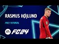 EA FC24 Player Creation Guide: RASMUS HOJLUND Lookalike Face Tutorial + Stats