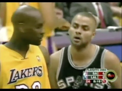 Gary Payton (Age 35) Defense on Tony Parker - 2004 WCSF Game 4