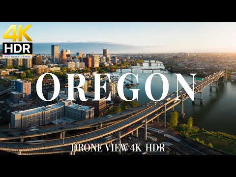 Oregon 4K drone view 🇺🇸 Flying Over Oregon | Relaxation film with calming music - 4k HDR
