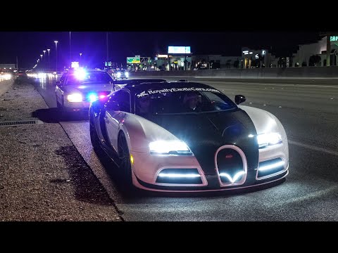 NEVADA STATE POLICE PULLOVER BUGATTI FOR 200 MPH HIGHWAY PULL Video