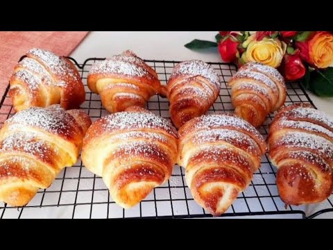se hai 1 uova ,latte e farina  prepara questa colazione! cornetti dolci facili e veloci #asmr