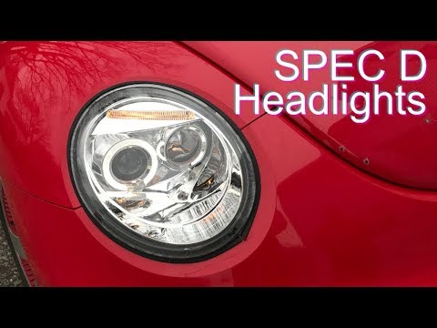 Installing SPEC D Headlights In The 1.8t Beetle!