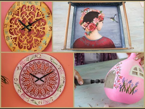 ManosalaObraTV - Program 33 - Decorative Painting - Dremel Tools - Tray - Clock