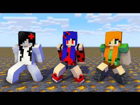 MONSTER SCHOOL : DUN DUN DANCE WITH LADYBUG, SADAKO, ALEX - MINECRAFT ANIMATION