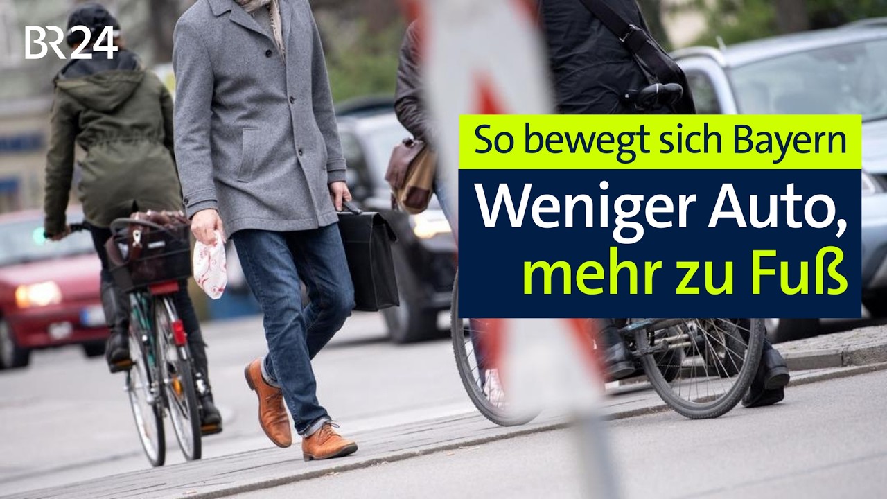 Weniger Auto, mehr zu Fuß – Bundesweiten Mobilitäts-Studie zeigt, wie sich Bayern bewegt | BR24
