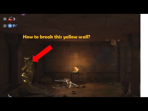 How to break yellow/golden glowing wall | Prince of Persia - The Lost Crown