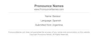 How to pronounce Barassi