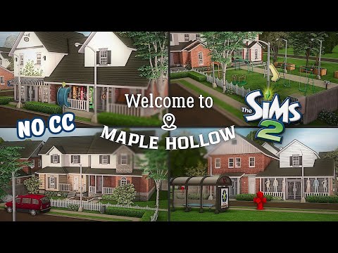 I built an ENTIRE NEIGHBOURHOOD on just ONE LOT in Sims 2 I Welcome to Maple Hollow I Speed Build