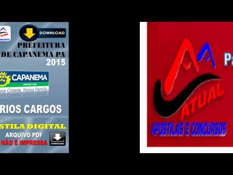 Apostila Digital Concurso Prefeitura de Capanema PA Varios Cargos 2015