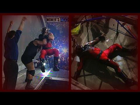 Kane & Rock vs Chris Benoit & Big Show w/ Shane (Big Show Chokeslams Kane Through The Stage)! 8/3/00