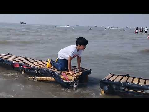 Tonoy is having fun on the beach