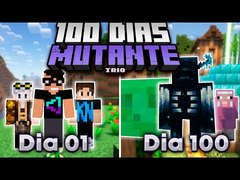 SOBREVIVI 100 DIAS COMO MUTANTE EM TRIO NO MINECRAFT - O FILME @RubioKn @helliiot