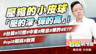 壓縮的小皮球…「壓的深、彈的高」!#台股#川普#中東#降息#華許#ETF #cpi#期貨#融資｜小武哥投資事務所｜陳武傑 (圖)