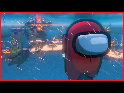 Among Us in Bowser's Fury FULL GAME (All Custom Mario Power-ups + All Bosses Among Us Crewmate Mod)