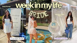 WEEK IN MY LIFE | travel prep +bridal shower 💍🤍