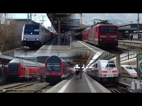 Stuttgart Hbf | BR 185 + n-Wagen, Dostos aller Generationen, TGV Duplex, ICs | Trainspotting