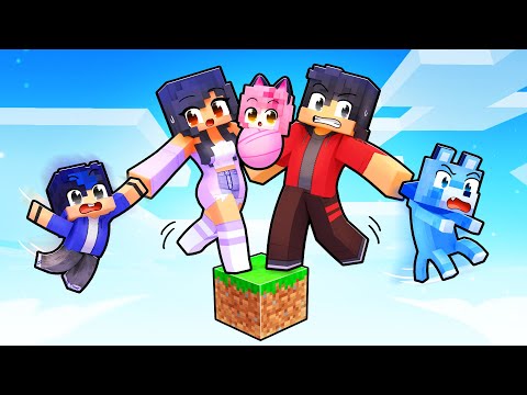 EPIC Family Adventure on One Block in Minecraft!