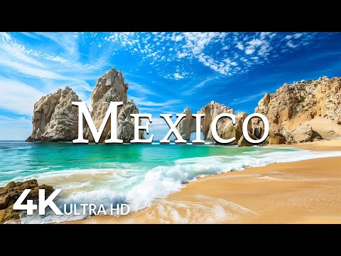 FLYING OVER MEXICO (4K UHD) - Soothing Music Along With Beautiful Nature Video - 4K Video Ultra HD