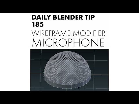 Daily Blender Tip 185 - Making a microphone mesh with modifiers