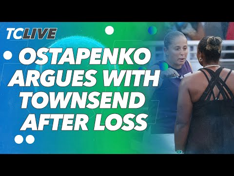 Jelena Ostapenko Starts Argument with Taylor Townsend after Second Round US Open Loss | TC Live